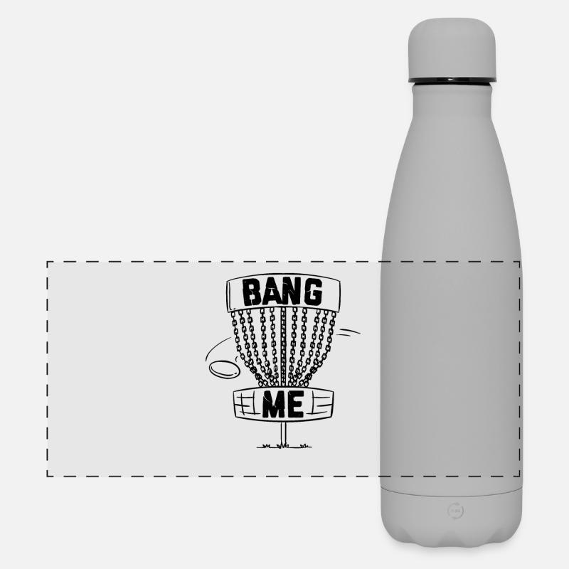 Disc Golf - Matte Panorama Isolierflasche 500 ml - Grau