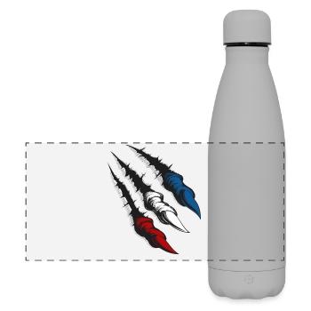 Rostocker Krallen - Matte Panorama Isolierflasche 500 ml - Grau - Vorne