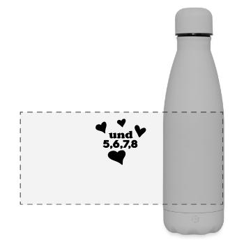 Tanzen Tanz Tanzkurs Rhythmus - Matte Panorama Isolierflasche 500 ml - Grau - Vorne