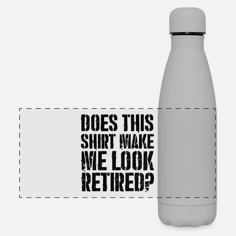 does this shirt make me look retired - Matte Panoramic Thermal Bottle 500 ml - grey