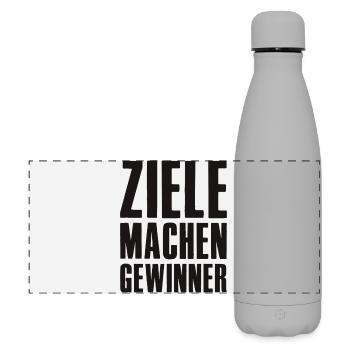 Goals Make Winners Founders Entrepreneurs Startup - Matte Panoramic Thermal Bottle 500 ml - grey - Front