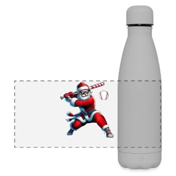 Santa Swing Baseball - Matte Panorama Isolierflasche 500 ml - Grau - Vorne
