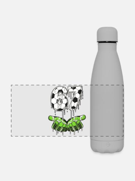 67 Meme Fußball Torwart Handschuhe - Matte Panorama Isolierflasche 500 ml - Grau