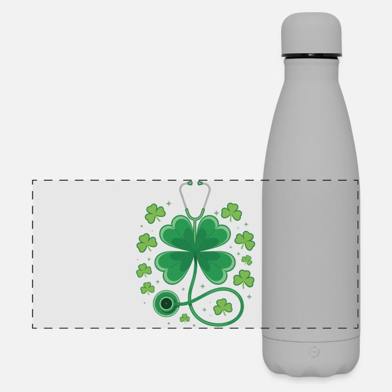 Conception du stéthoscope en trèfle - Gourde isotherme panoramique mate 500 ml - gris