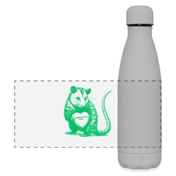 Absolument pas un opossum Cœur de la Saint-Valentin drôle - Gourde isotherme panoramique mate 500 ml - gris - Devant