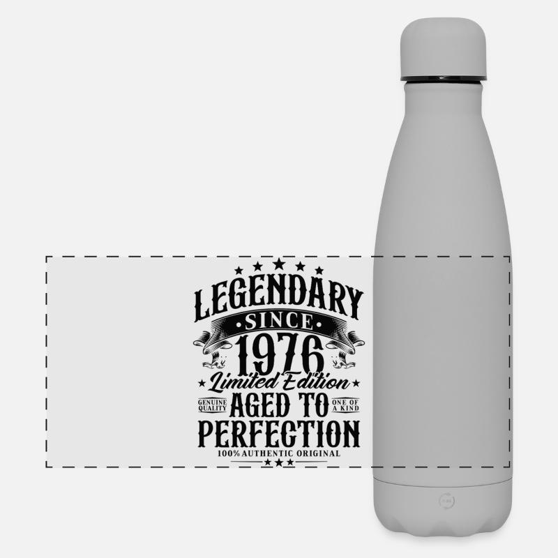 1976 Legendary Vintage Birthday Retro Gift - Matte Panoramic Thermal Bottle 500 ml - grey