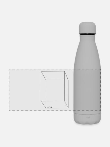 Einfach - Matte Panorama Isolierflasche 500 ml - Grau