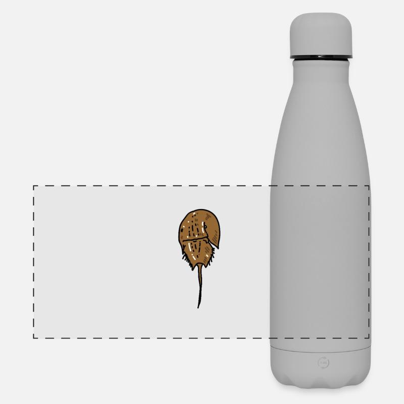 Ancient Horseshoe Crab - Matte Panoramic Thermal Bottle 500 ml - grey