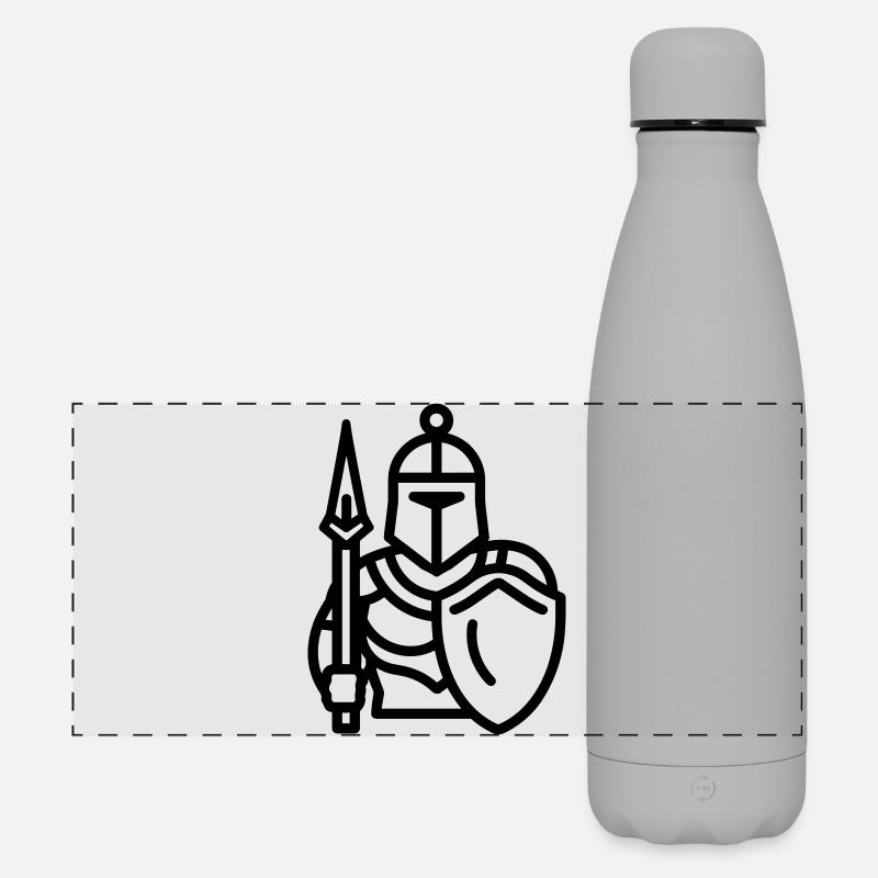 warrior - Matte Panoramic Thermal Bottle 500 ml - grey