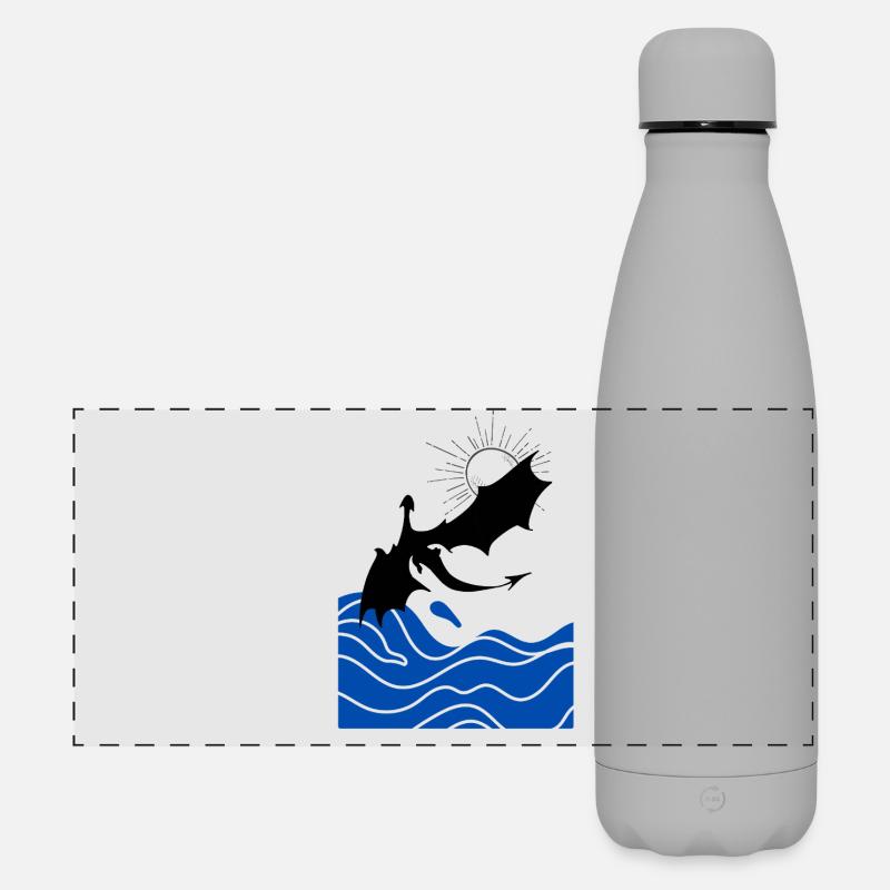 Dragon One - Matte Panorama Isolierflasche 500 ml - Grau