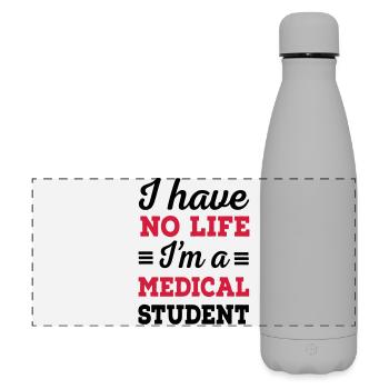 6061912 127058735 étudiant en médecine - Gourde isotherme panoramique mate 500 ml - gris - Devant