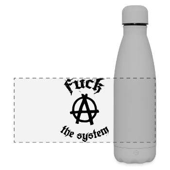 Fuck the System - Matte Panoramic Thermal Bottle 500 ml - grey - Front