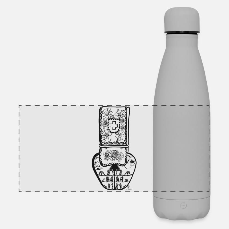 Schwinger Bell (Black) - Matte Panoramic Thermal Bottle 500 ml - grey
