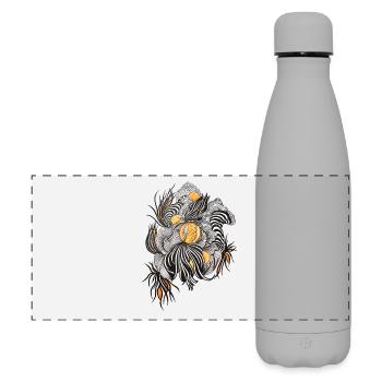 Noir Blossoms Accents d’orange - Gourde isotherme panoramique mate 500 ml - gris - Devant