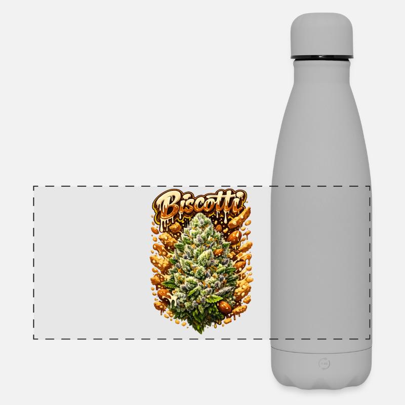 Biscotti Cookie Graffiti Art Print - Matte Panoramic Thermal Bottle 500 ml - grey
