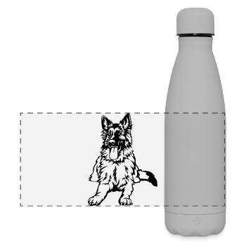 Berger allemand - Gourde isotherme panoramique mate 500 ml - gris - Devant