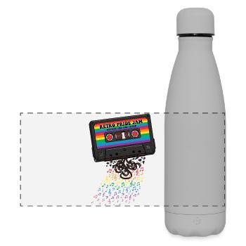 LGBT Pride Month - Retro Pride Cassette - Matte Panoramic Thermal Bottle 500 ml - grey - Front