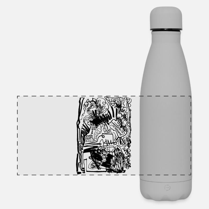 CHAOS - Matte Panorama Isolierflasche 500 ml - Grau