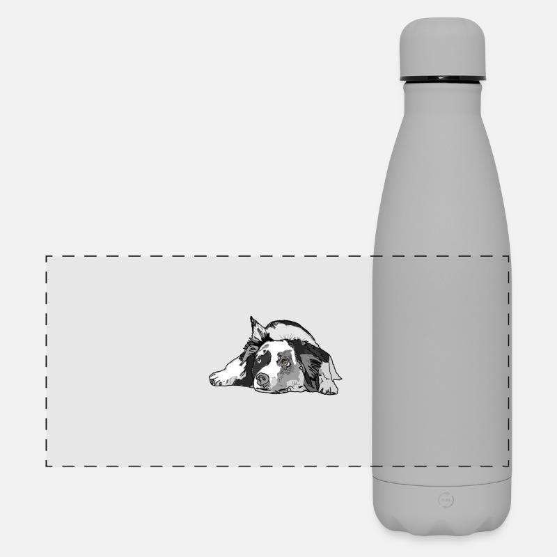 Australian Shepherd - Matte Panoramic Thermal Bottle 500 ml - grey