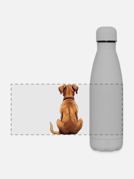 Rhodesian Ridgeback - Matte Panorama Isolierflasche 500 ml - Grau