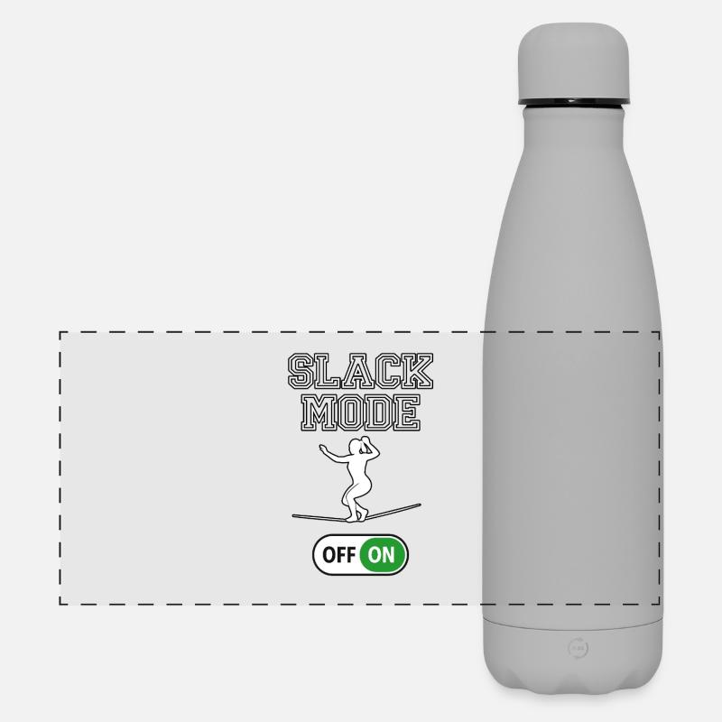 Slack Mode ON – Kraft und Balance in einer femininen Version - Matte Panorama Isolierflasche 500 ml - Grau
