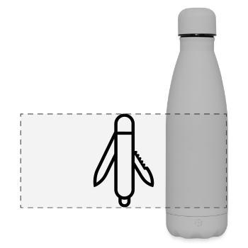 couteau - Gourde isotherme panoramique mate 500 ml - gris - Devant