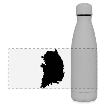 Carte de la Corée du Sud - Gourde isotherme panoramique mate 500 ml - gris - Devant