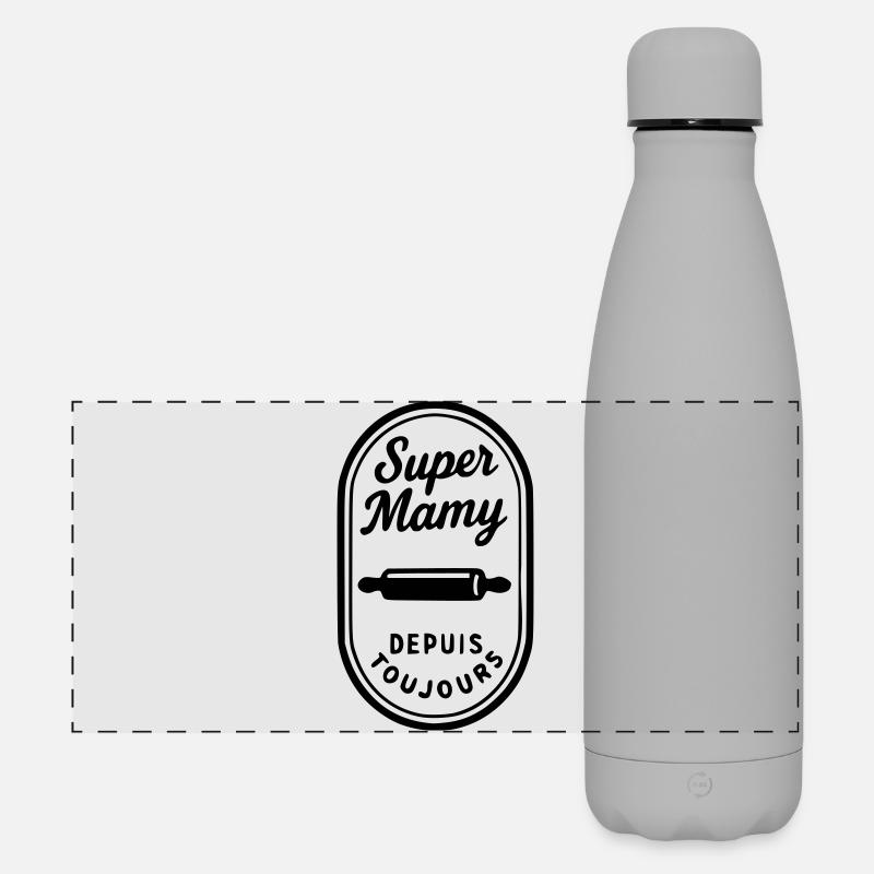 Super Grandma since forever - Matte Panoramic Thermal Bottle 500 ml - grey