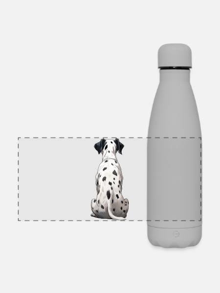 Dalmatiner - Matte Panorama Isolierflasche 500 ml - Grau