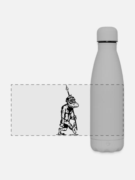 höhlenmensch Vorfahre Menschenaffe Evolution - Matte Panorama Isolierflasche 500 ml - Grau