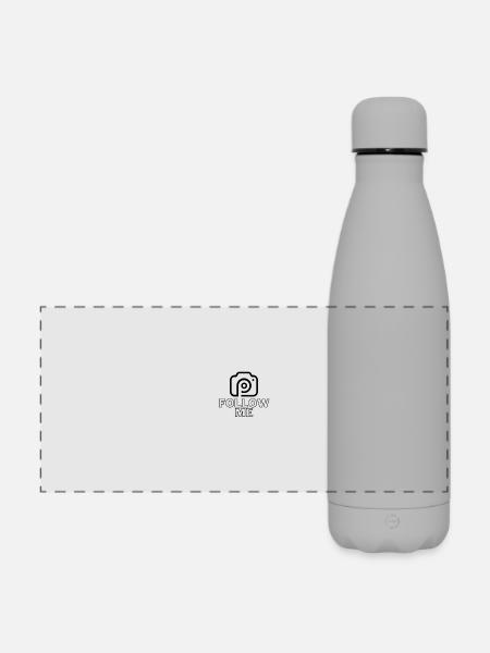 Follow Me - Matte Panorama Isolierflasche 500 ml - Grau