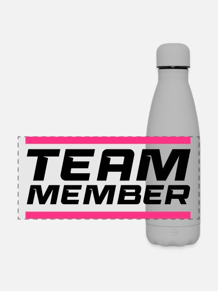 Team Member - Matte Panorama Isolierflasche 500 ml - Grau