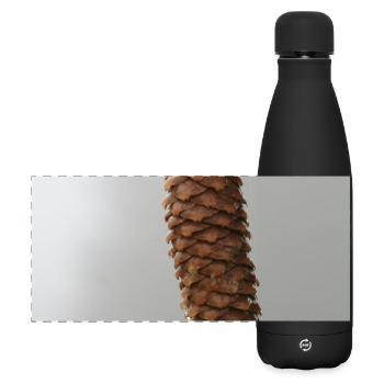 PINE CONES IN THE MORNING MIST - Matte Panoramic Thermal Bottle 500 ml - black - Front