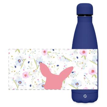 Poster Rehkitz - Matte Panorama Isolierflasche 500 ml - Dunkelblau  - Vorne