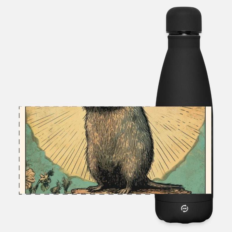 Lemmings Lemming - Gourde isotherme panoramique mate 500 ml - noir