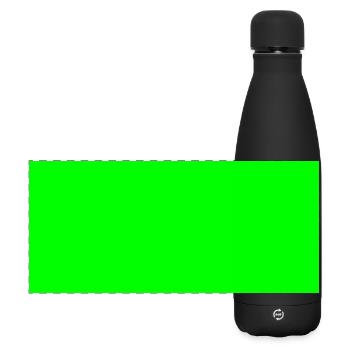 personnaliser le modèle de texture d’arrière-plan vert - Gourde isotherme panoramique mate 500 ml - noir - Devant