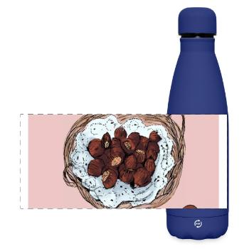 Maroni - Matte Panorama Isolierflasche 500 ml - Dunkelblau  - Vorne