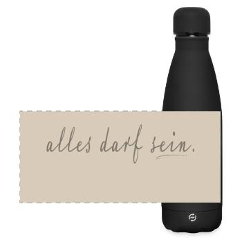 Tout peut être – Affiche à scénario réduit - Gourde isotherme panoramique mate 500 ml - noir - Devant