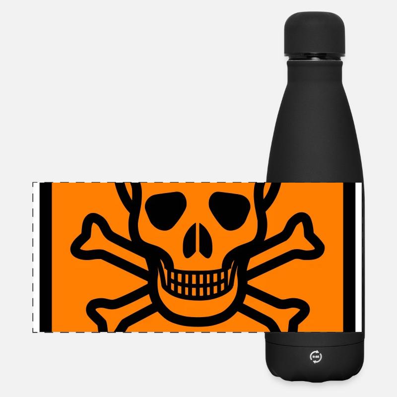Giftig - Matte Panorama Isolierflasche 500 ml - Schwarz