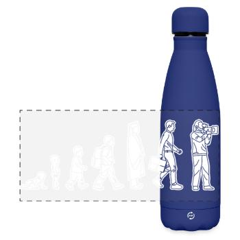 Vom Kind zum Kameramann - Matte Panorama Isolierflasche 500 ml - Dunkelblau  - Vorne