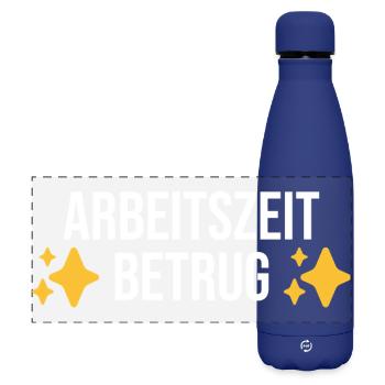 Fraude au temps de travailMeme - Gourde isotherme panoramique mate 500 ml - bleu foncé  - Devant
