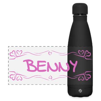 Gift for Benny - Matte Panoramic Thermal Bottle 500 ml - black - Front