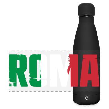 Roma Italia Vintage Rome - Matte Panoramic Thermal Bottle 500 ml - black - Front