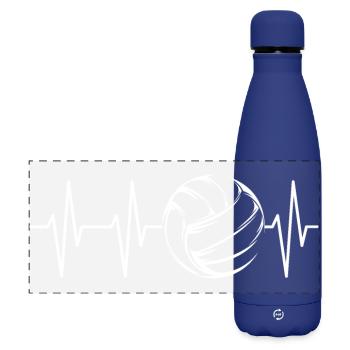 volleyball équipe de volleyball de plage symbole heartbeat - Gourde isotherme panoramique mate 500 ml - bleu foncé  - Devant