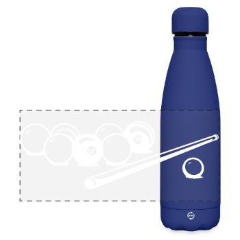 Billardkugeln Zeichnung - Matte Panorama Isolierflasche 500 ml - Dunkelblau  - Vorne