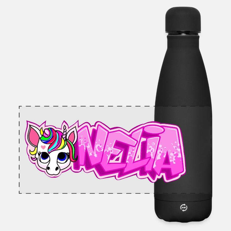 Nelia - Matte Panoramic Thermal Bottle 500 ml - black