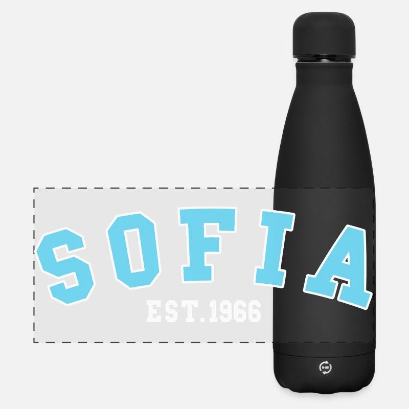 Sofia Est. 1966 - Matte Panoramic Thermal Bottle 500 ml - black