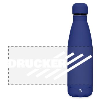 Beruf Drucker - Matte Panorama Isolierflasche 500 ml - Dunkelblau  - Vorne