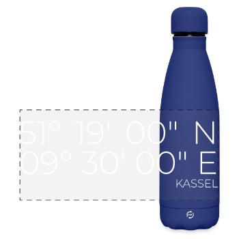 coordinates Kassel - Matte Panoramic Thermal Bottle 500 ml - dark blue  - Front