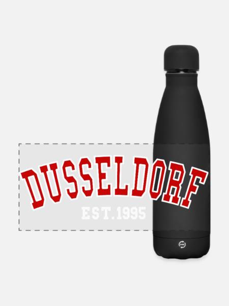 Düsseldorf Est. 1995 - Matte Panorama Isolierflasche 500 ml - Schwarz